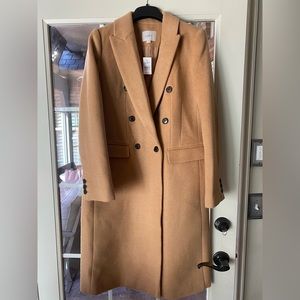 Brand New Loft Double Breasted Camel Coat Size S